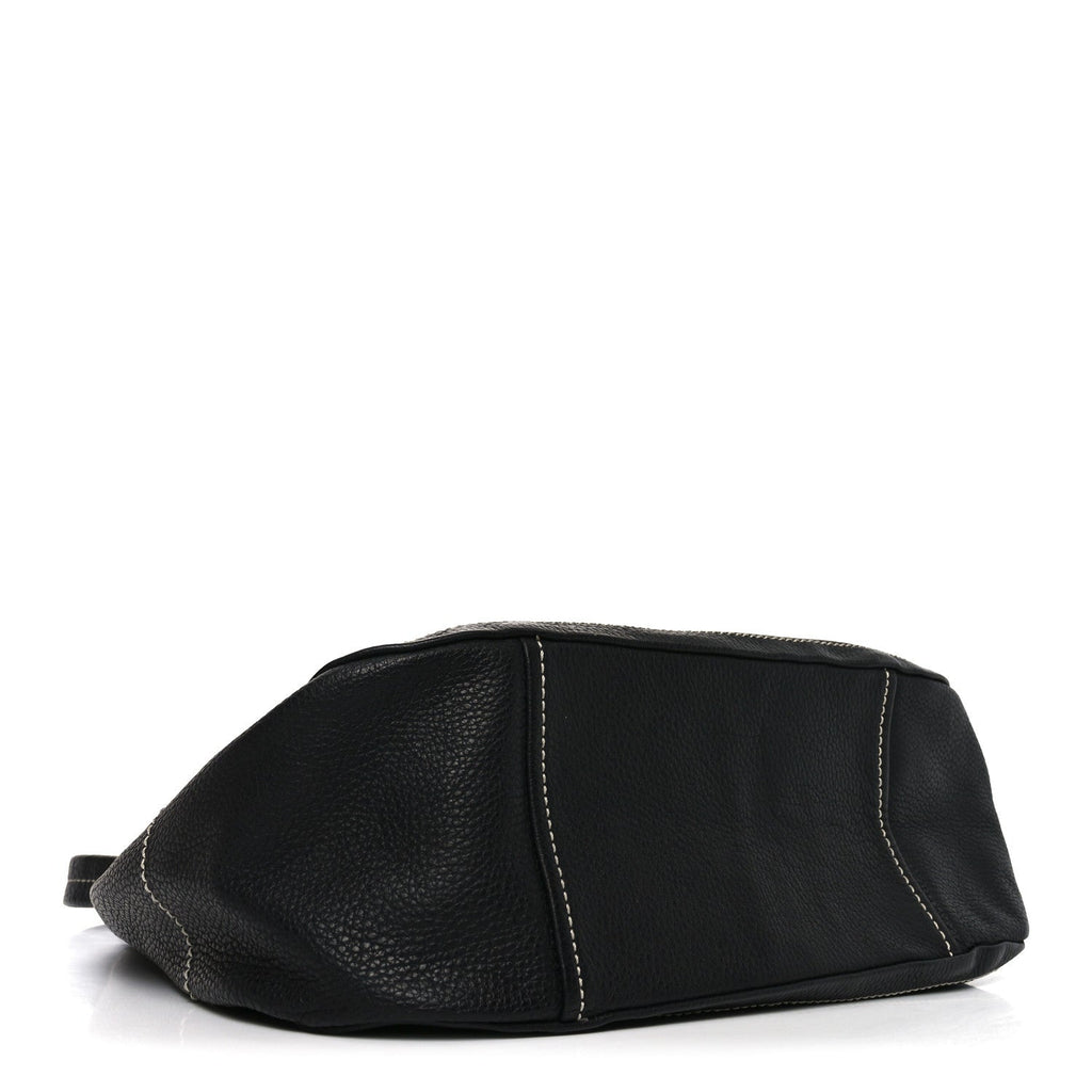 Prada Vitello Daino Hobo Black