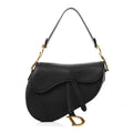 Christian Dior Grained Calfskin Saddle Bag Black