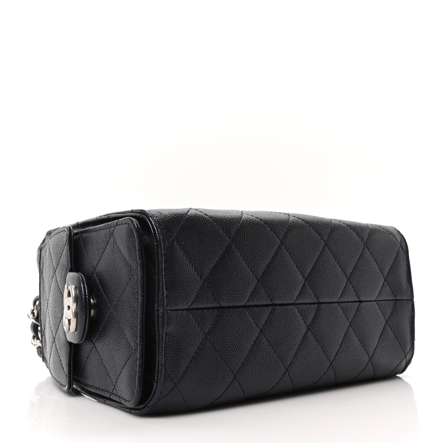 Chanel Metallic Caviar Quilted Mini Chanel 25 Handbag Dark Blue