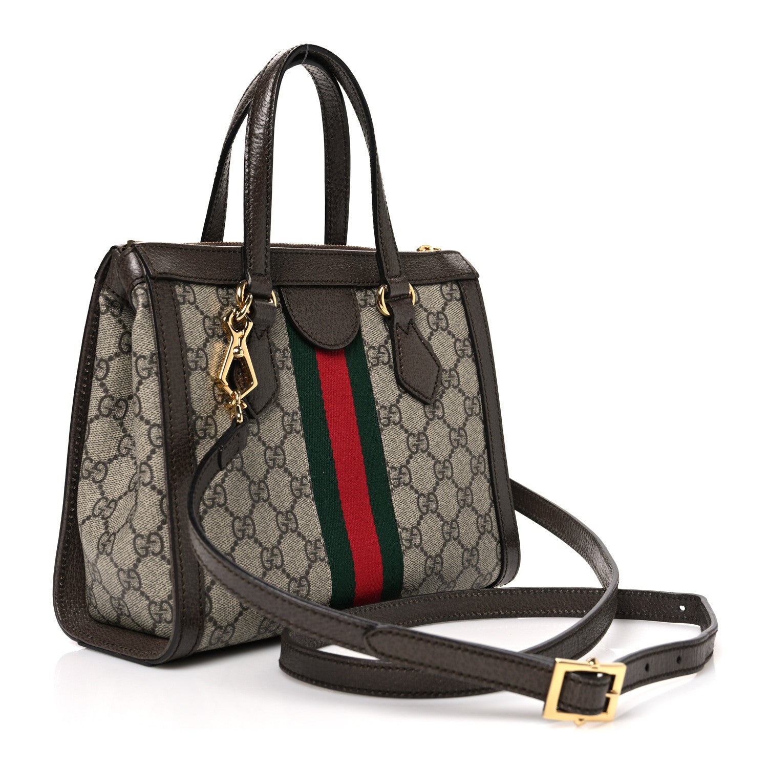 Gucci GG Supreme Monogram Small Ophidia Tote Bag Brown