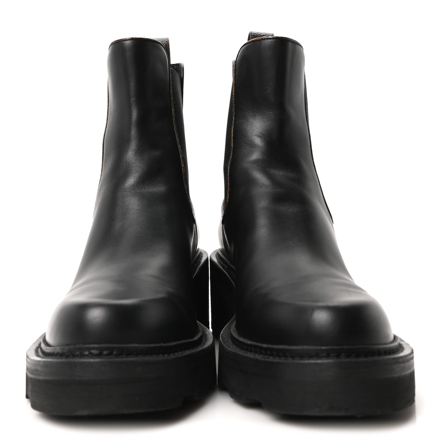 Louis Vuitton Calfskin Monogram Beaubourg Ankle Boots 39.5 Black