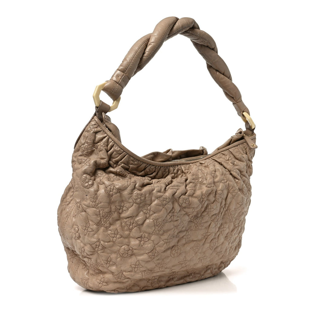 Louis Vuitton Lambskin Olympe Nimbus GM Ecru