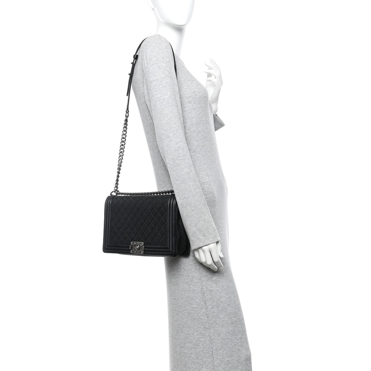 Chanel Caviar Quilted New Medium Boy Flap Black