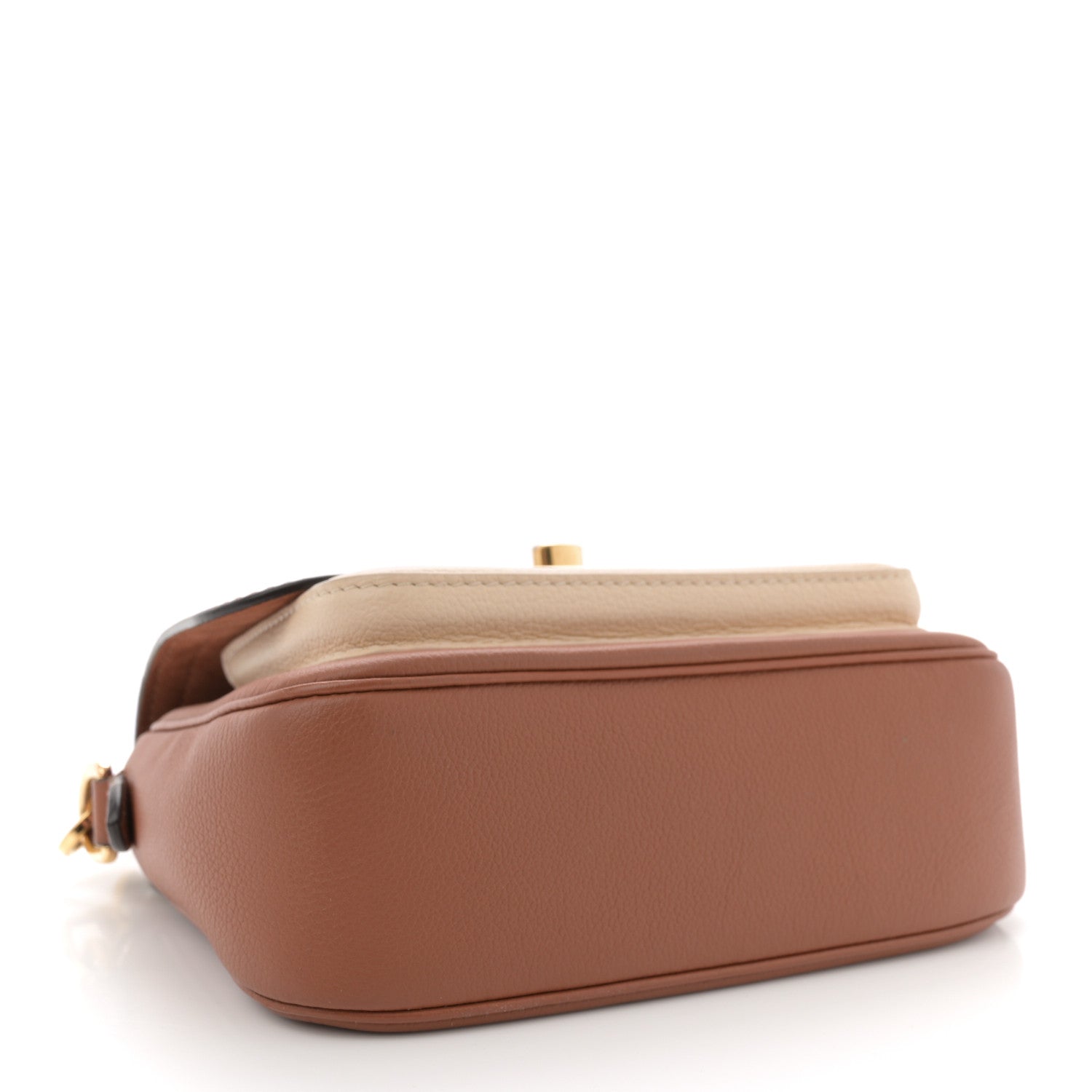 Louis Vuitton Grained Calfskin Lockme Tender Chataigne Brown