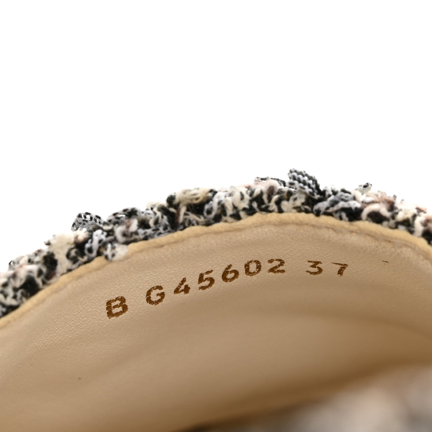 Chanel Tweed Sequin CC Espadrilles 37 Black White