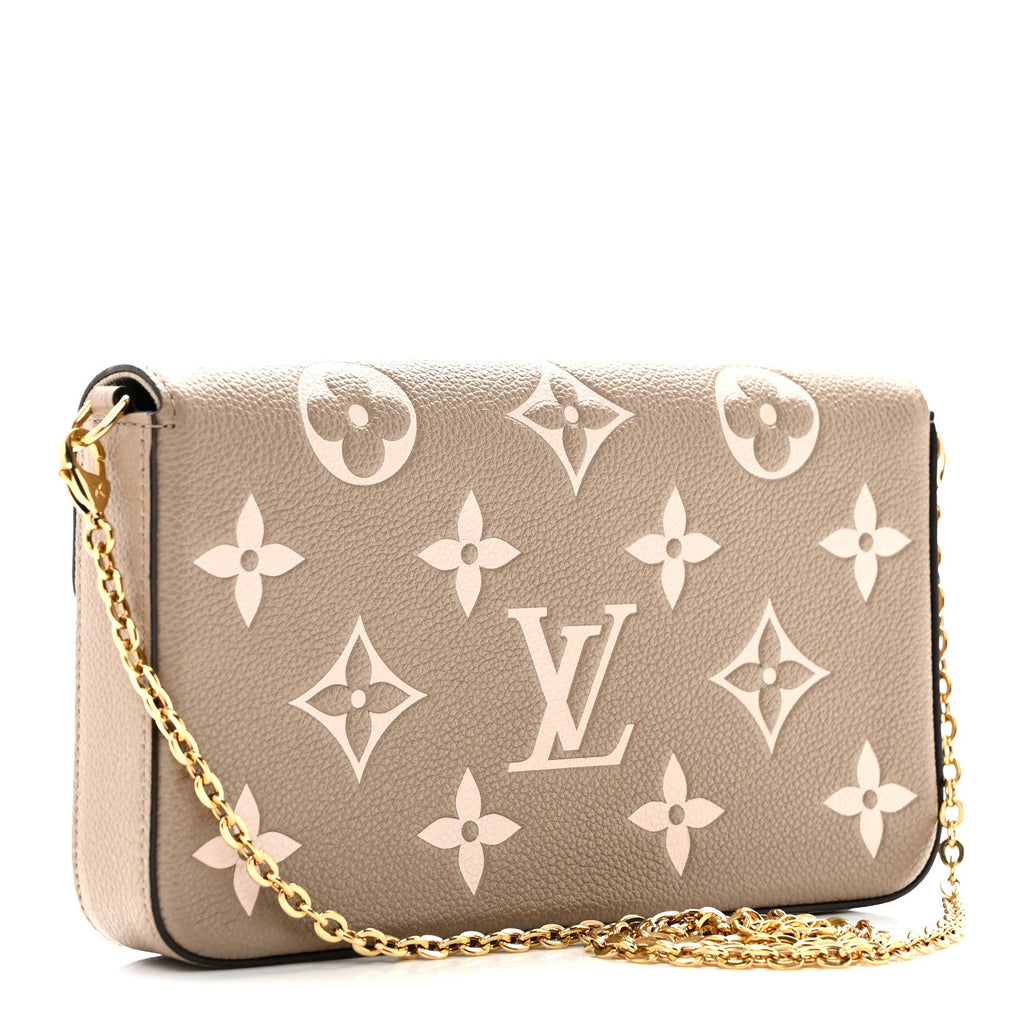 Louis Vuitton Empreinte Monogram Giant Felicie Pochette Tourterelle Creme