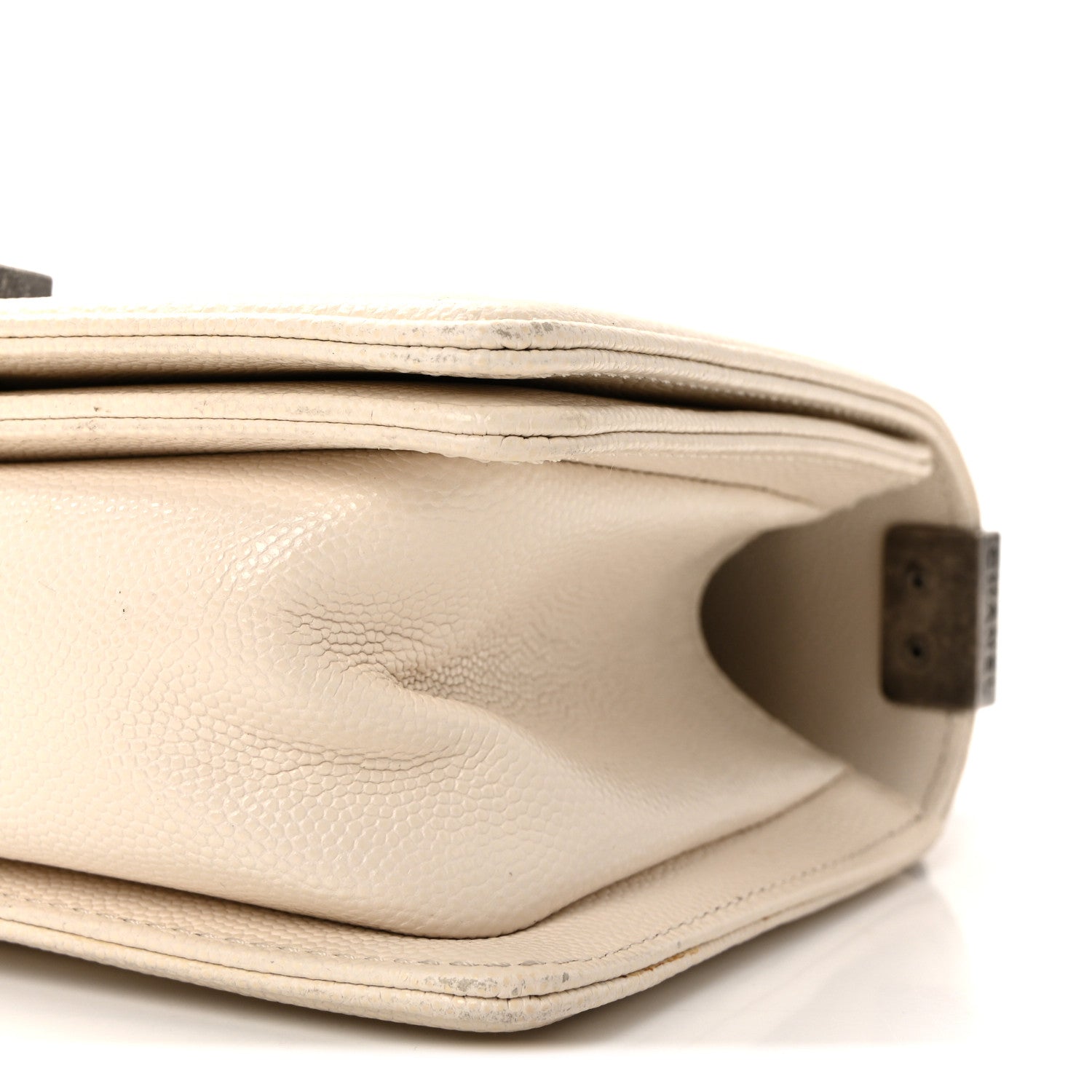 Chanel Caviar Quilted Small Boy Flap White