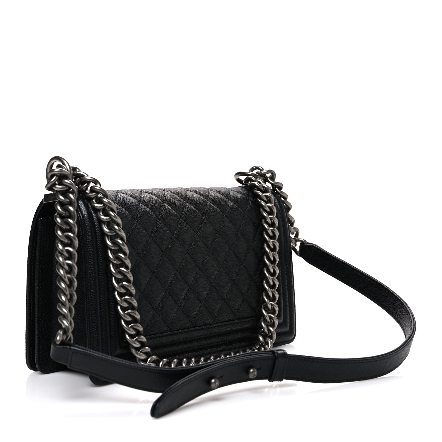 Chanel Caviar Quilted Medium Boy Flap Black