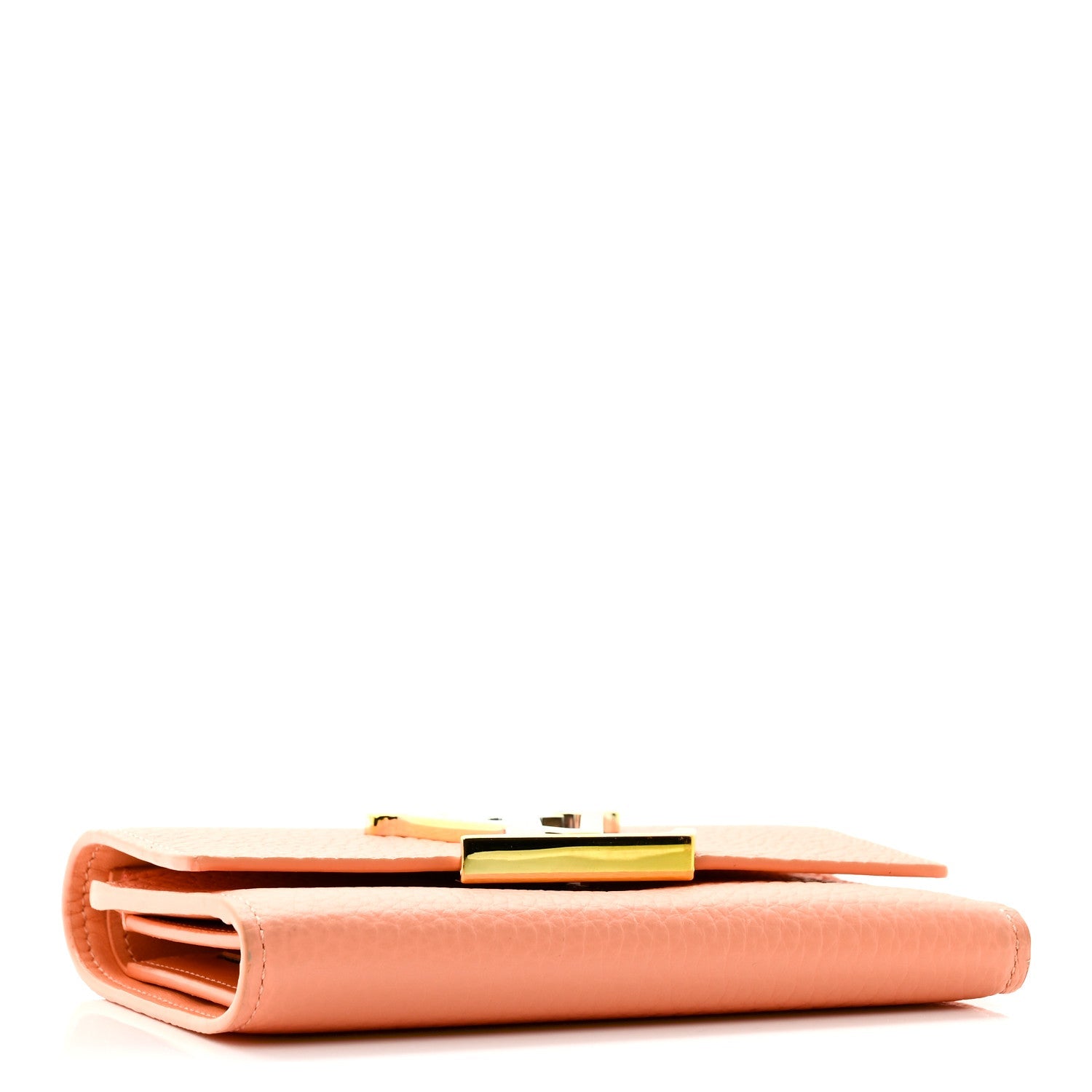 Louis Vuitton Taurillon Capucines Compact Maxi Wallet Apricot Orange