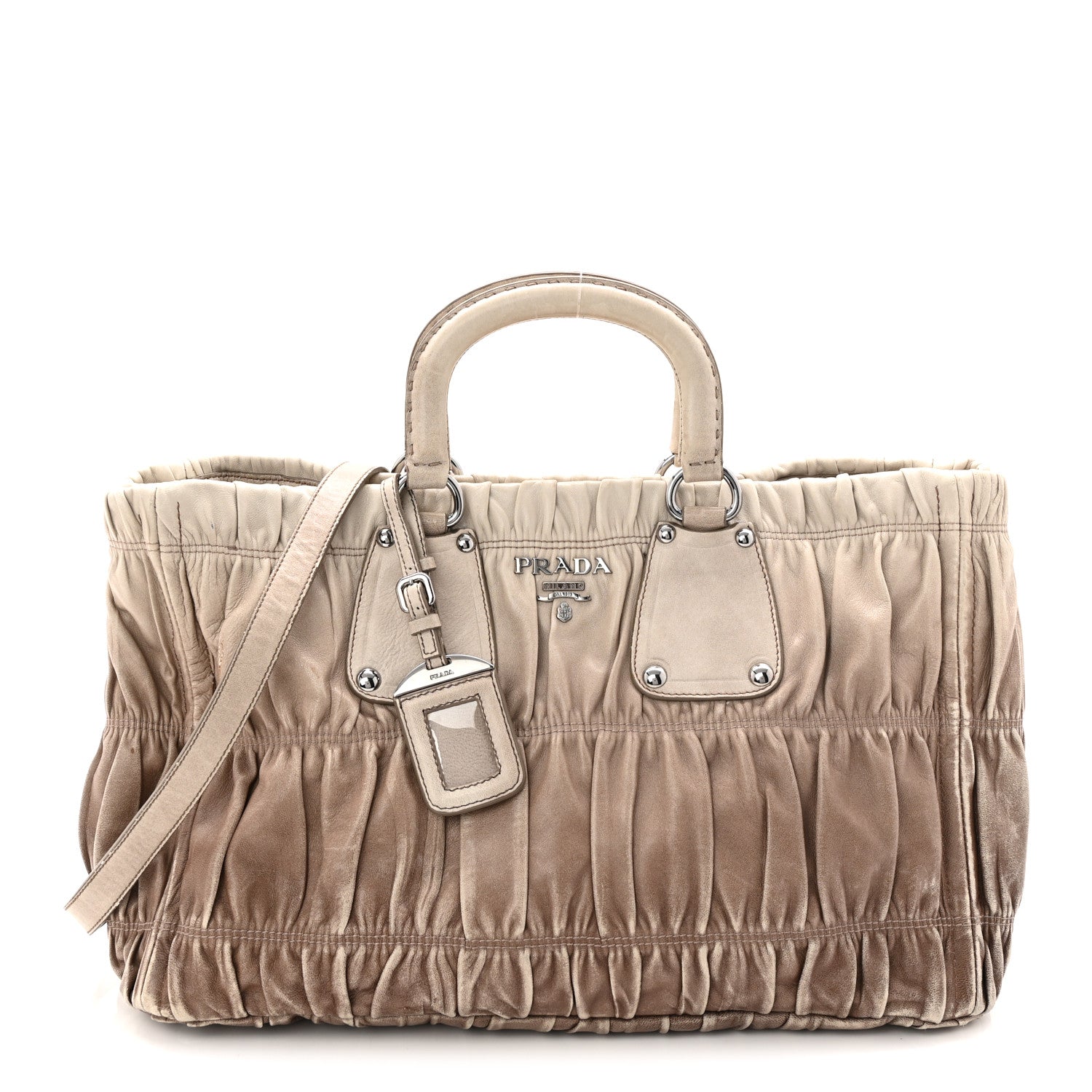 Prada Nappa Gaufre Tote Ghiaccio