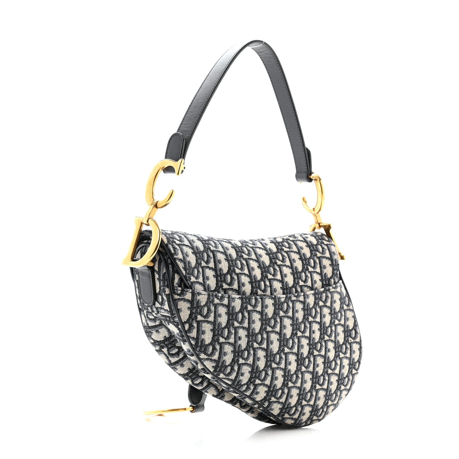 Christian Dior Oblique Saddle Bag Blue