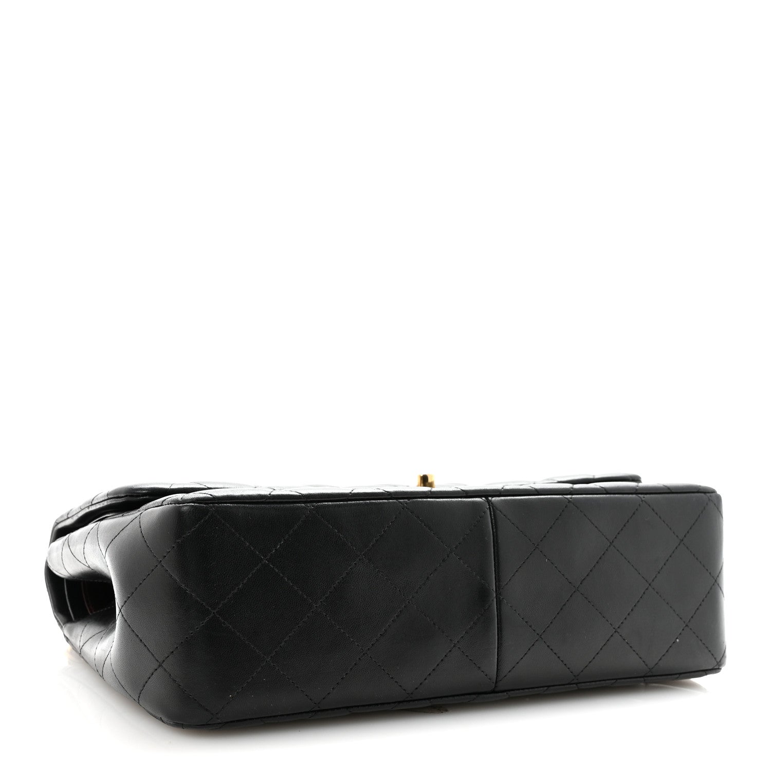 Chanel Lambskin Quilted Jumbo Double Flap Black
