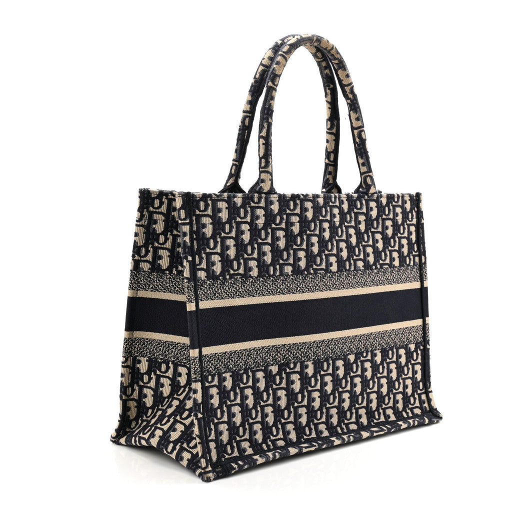 Christian Dior Oblique Medium Book Tote Blue Multicolor