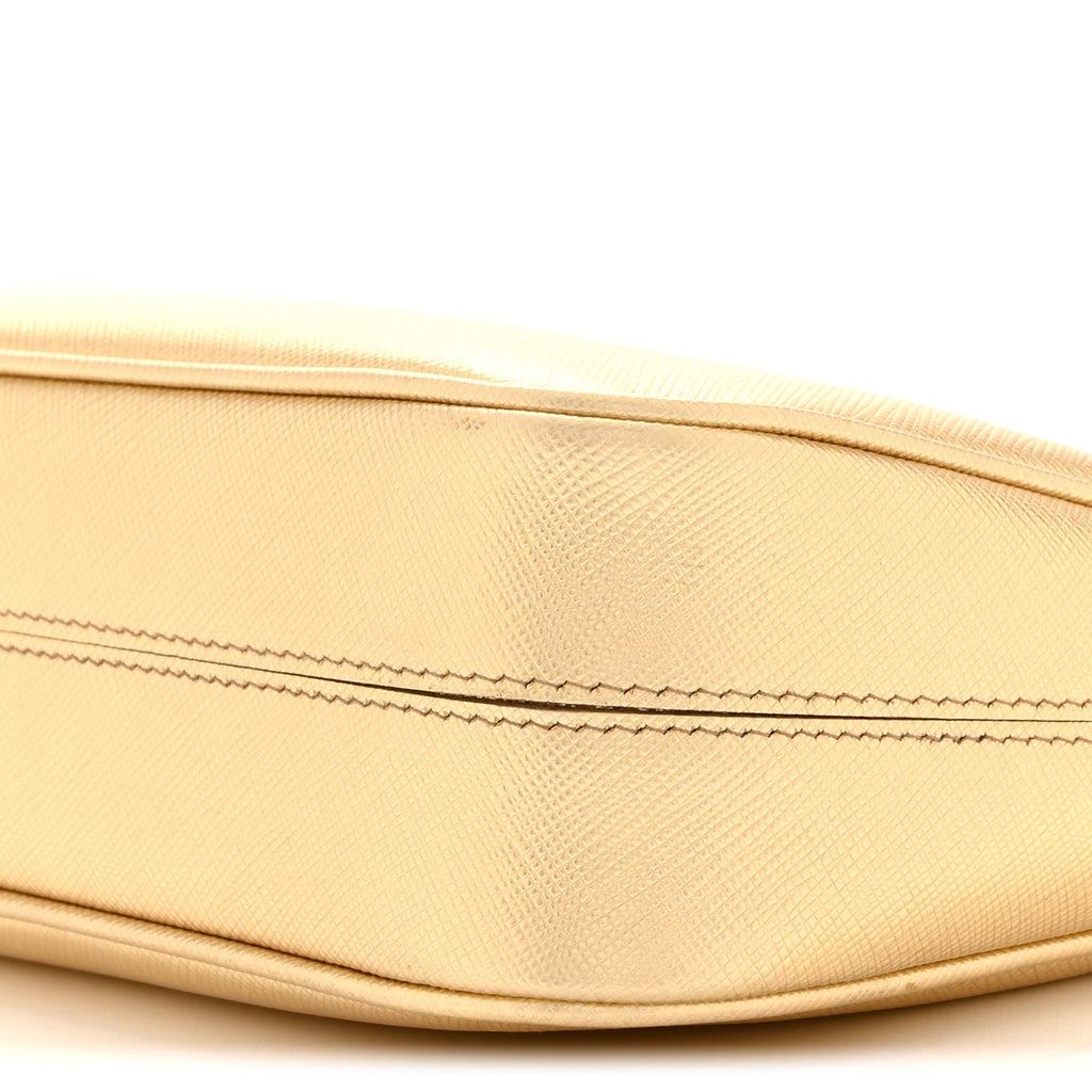 Prada Saffiano Lux Mini Re-Edition Shoulder Bag Platino