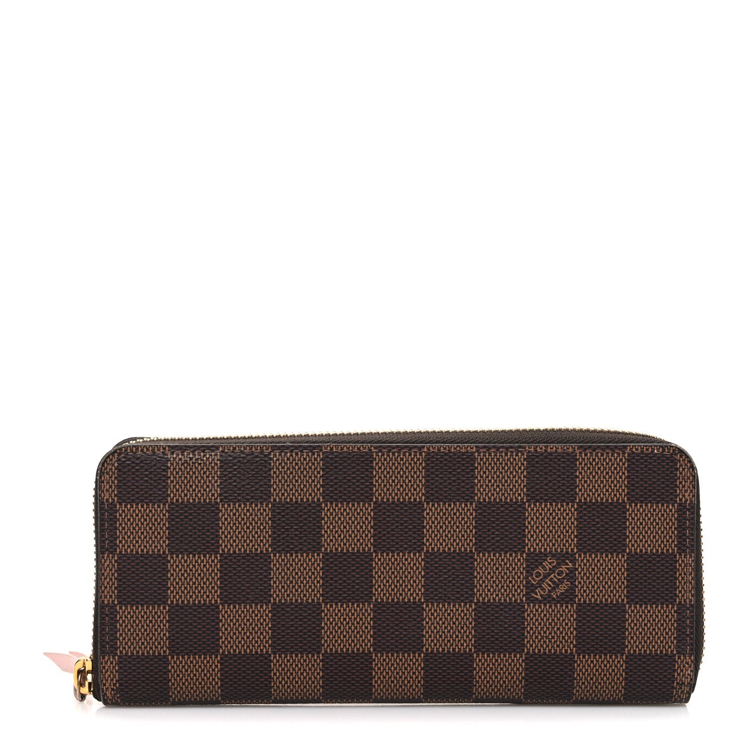 Louis Vuitton Damier Ebene Clemence Wallet Rose Ballerine