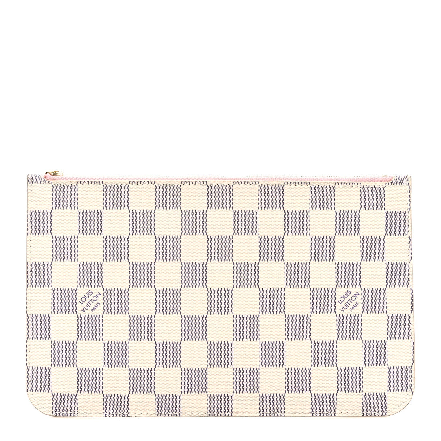 Louis Vuitton Damier Azur Neverfull MM GM Pochette Rose Ballerine