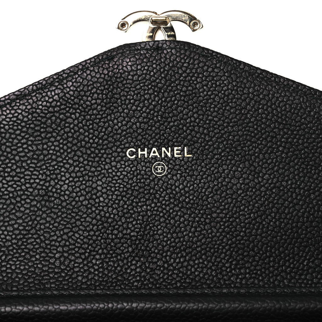 Chanel Grained Calfskin Quilted Cuba Wallet On Chain WOC Black