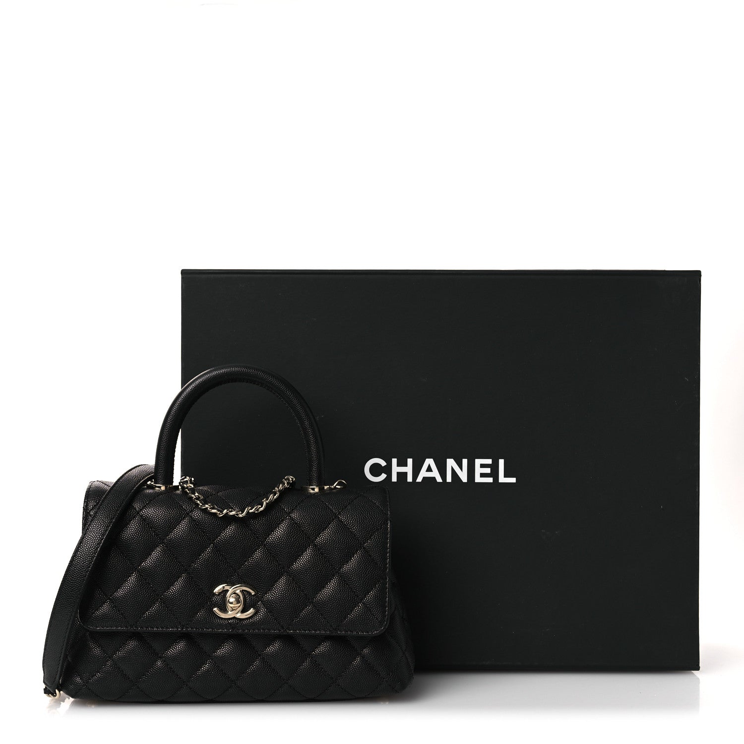 Chanel Caviar Quilted Mini Coco Handle Flap Black