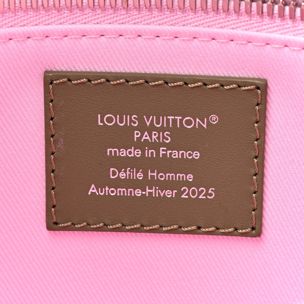 Louis Vuitton Calfskin Mini Shopper Tote Khaki Green Pink
