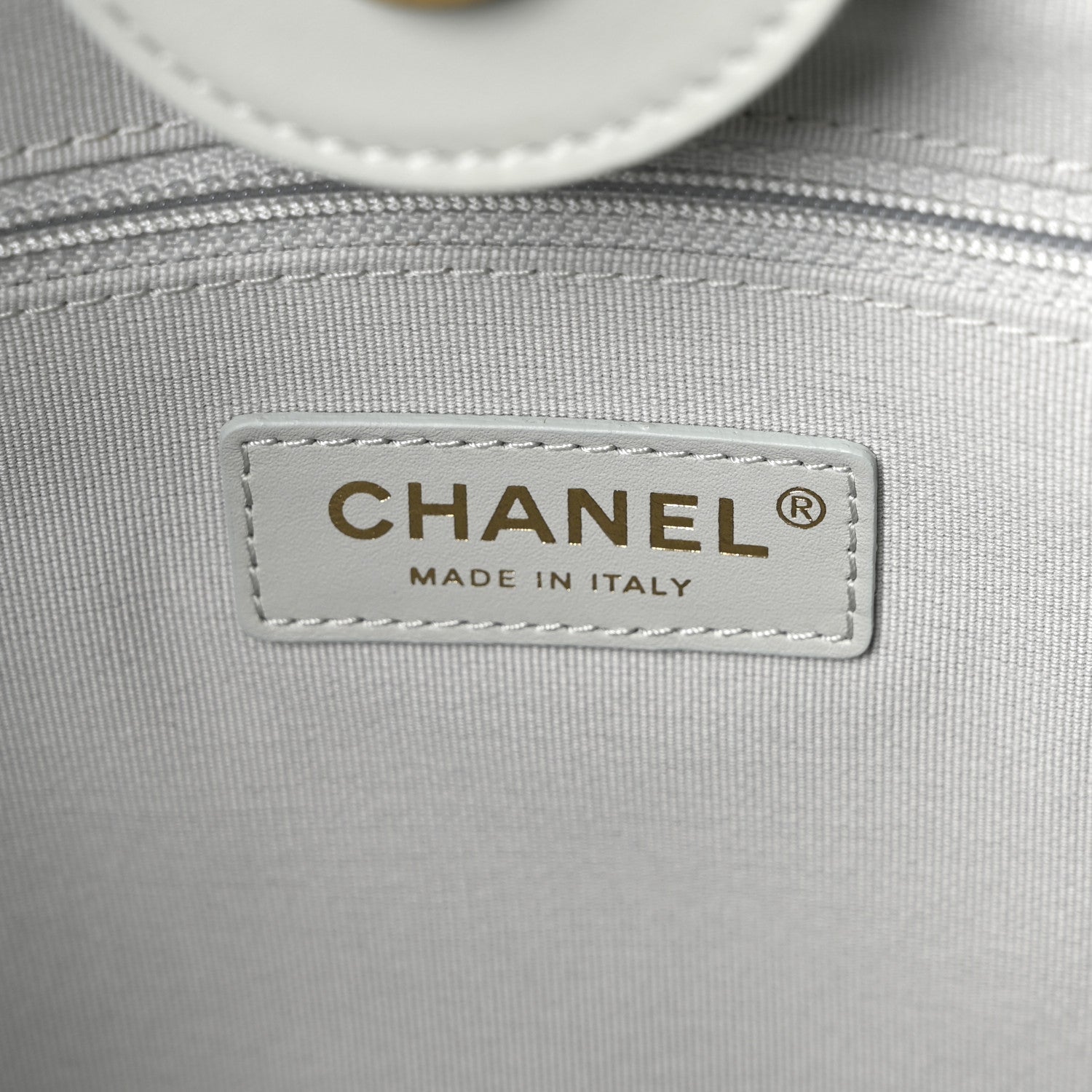 Chanel Calfskin Small Deauville Tote Light Grey