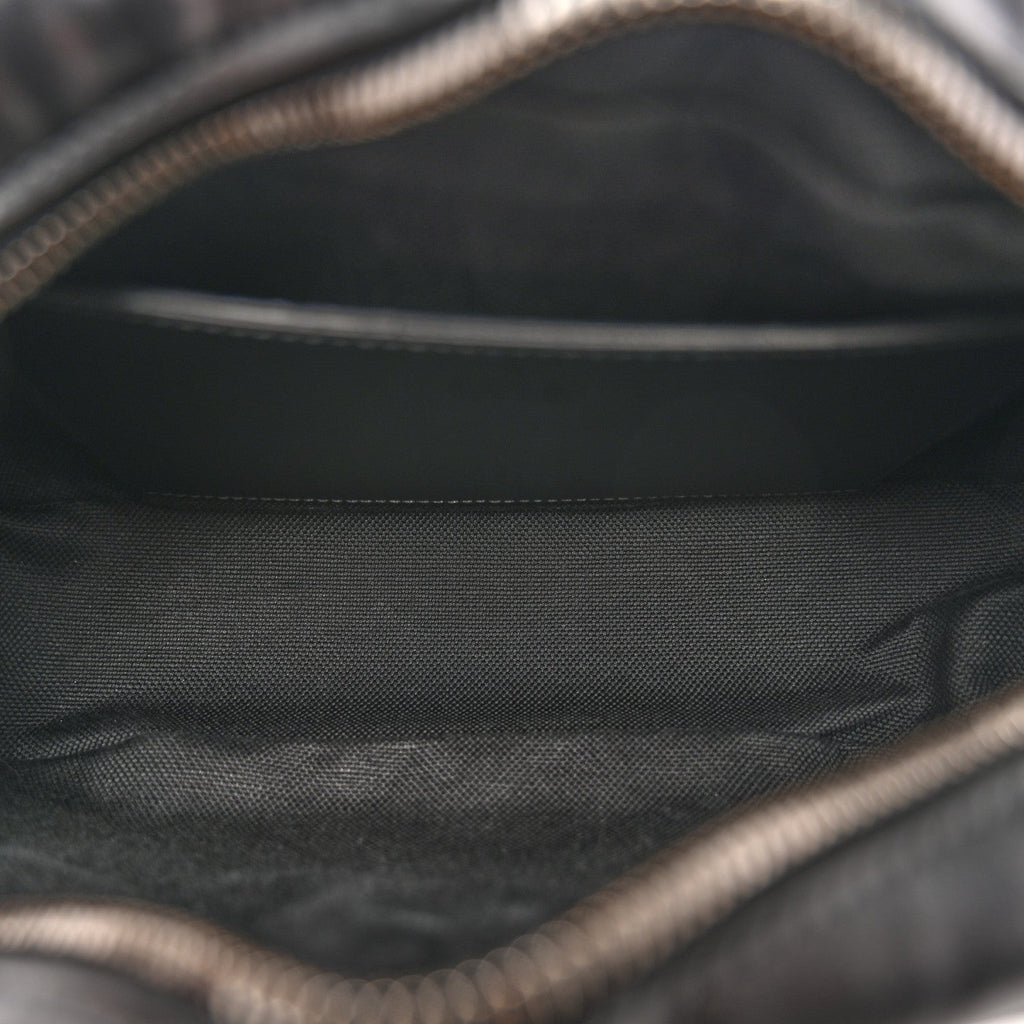 Gucci Calfskin Matelasse Monochrome Small GG Marmont Chain Shoulder Bag Black