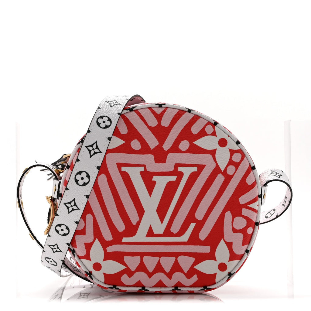Louis Vuitton Monogram Giant Crafty Boite Chapeau Souple PM Rouge Rose Creme