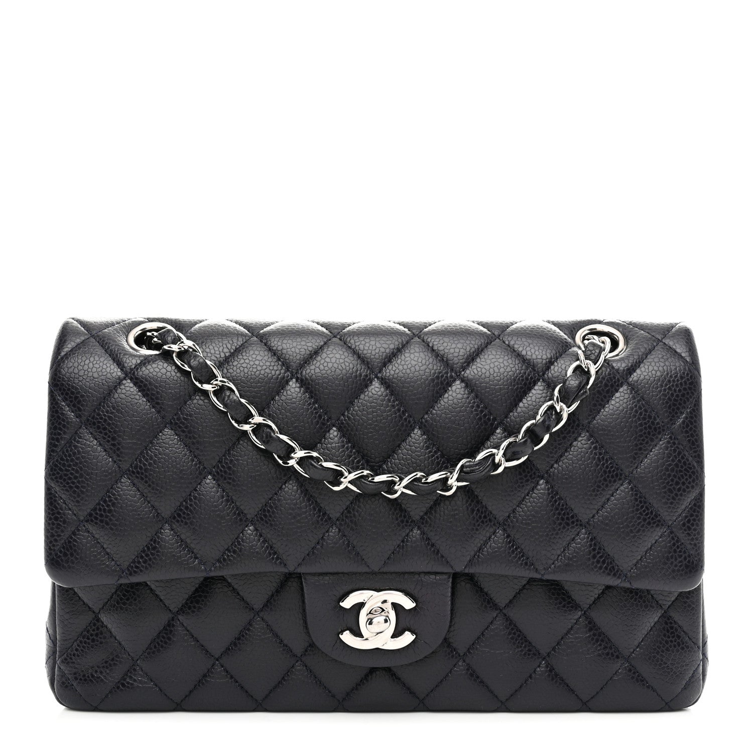 Chanel Caviar Quilted Medium Double Flap Navy