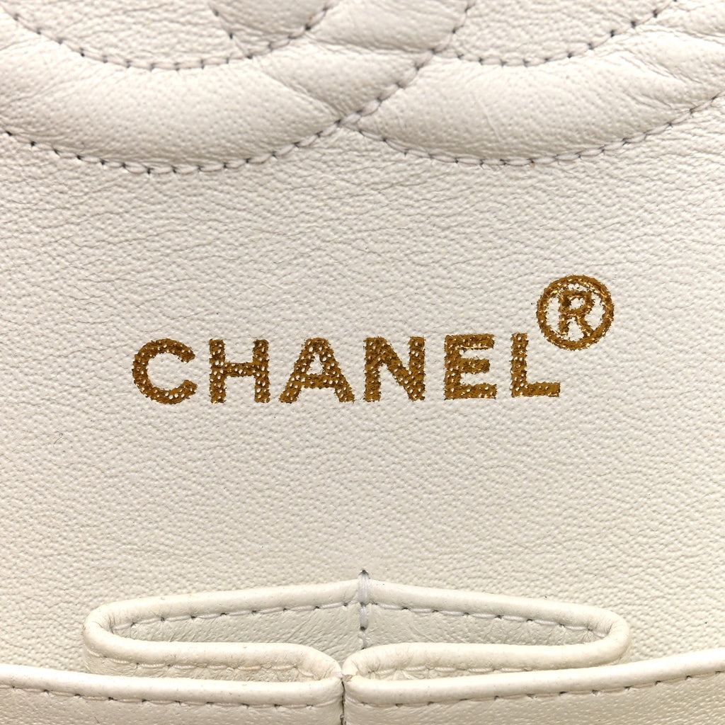 Chanel Caviar Quilted Medium Double Flap White