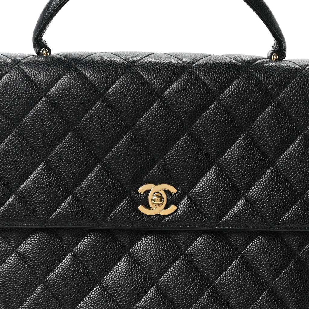 Chanel Caviar Quilted Jumbo Kelly Flap Black