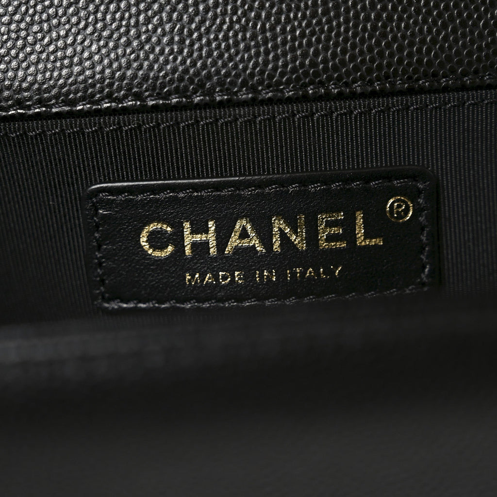 Chanel Caviar Quilted Medium Boy Flap Black