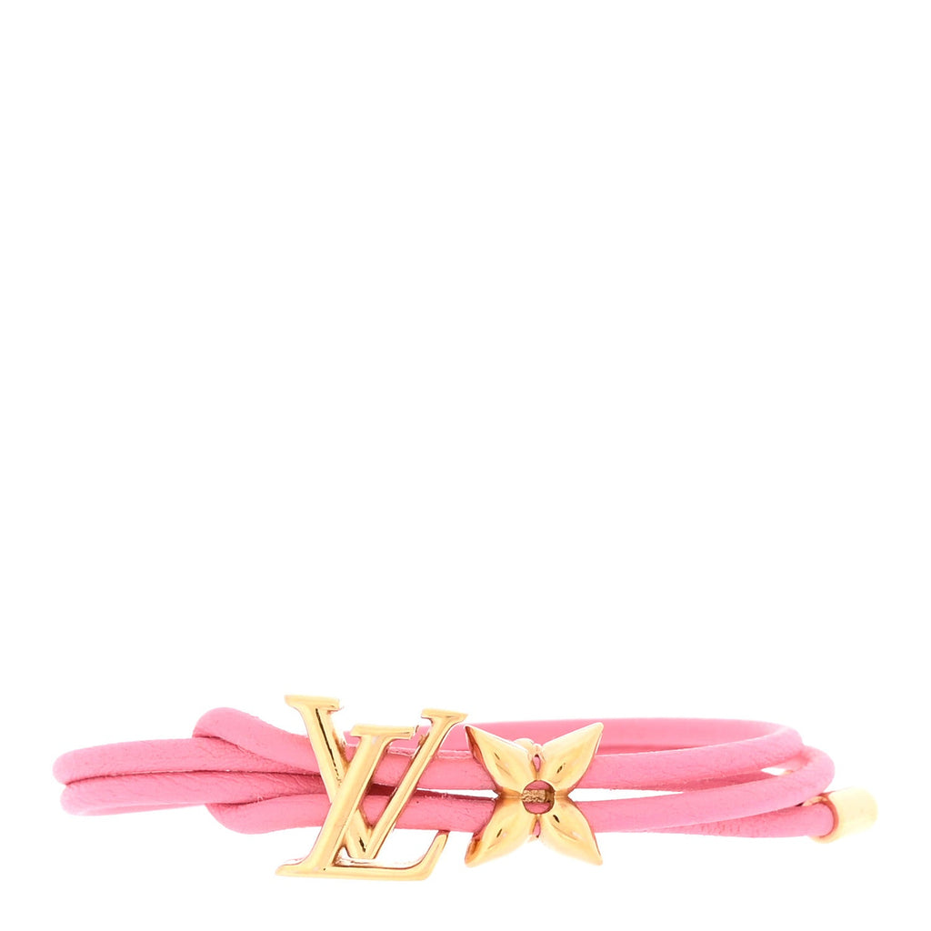 Louis Vuitton Calfskin Bloom Bracelet Pink