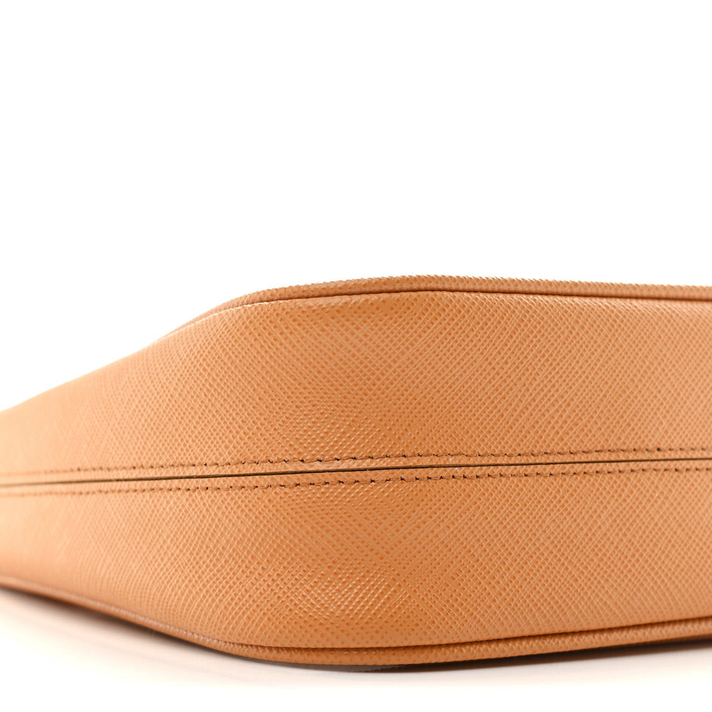 Prada Saffiano Lux Mini Re-Edition Shoulder Bag Arancio