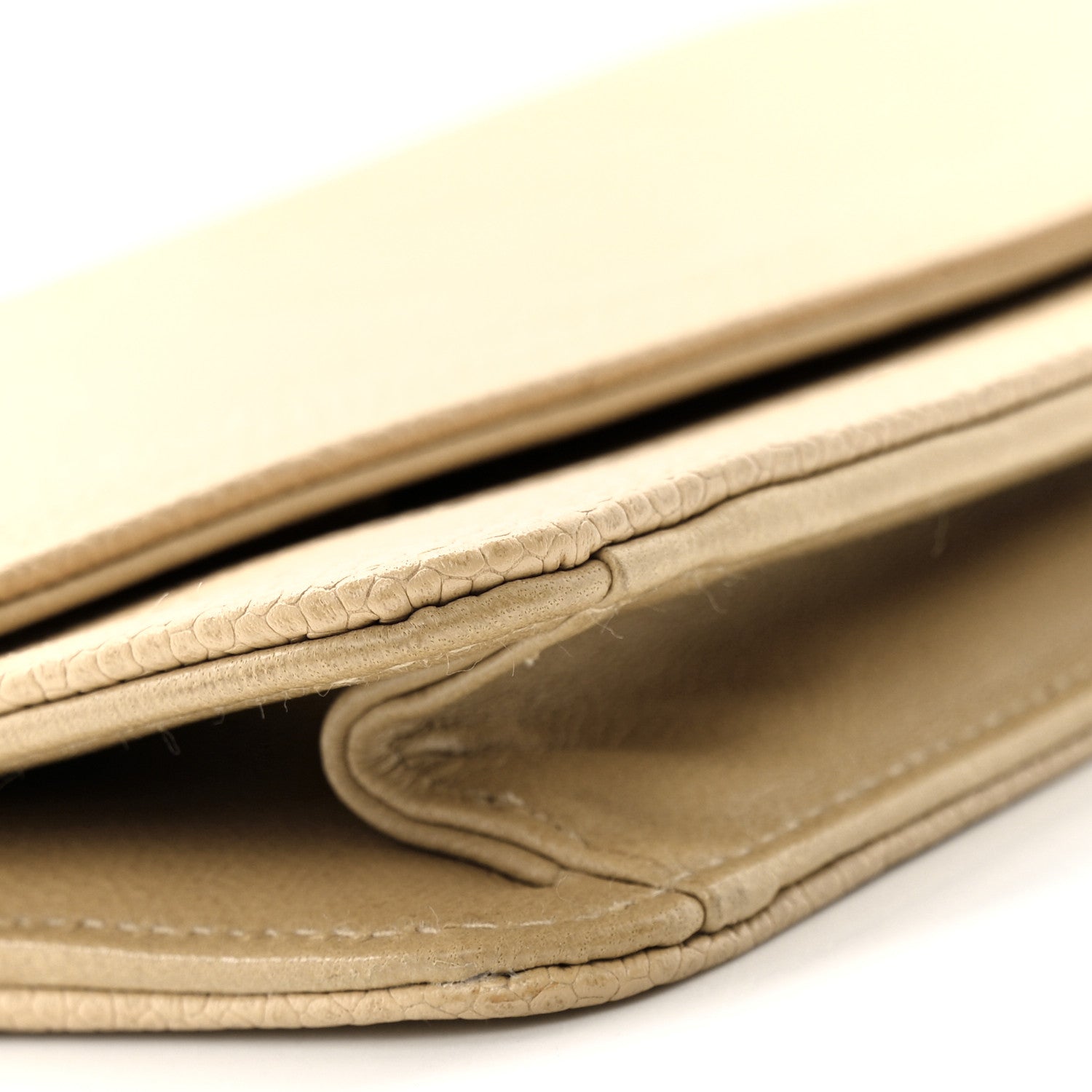 Caviar CC Timeless Flap Wallet Beige
