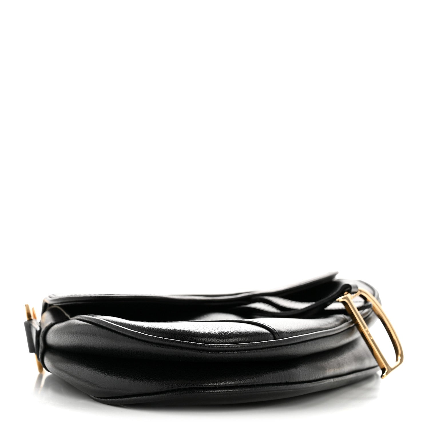 Christian Dior Shiny Goatskin  Saddle Bag Black