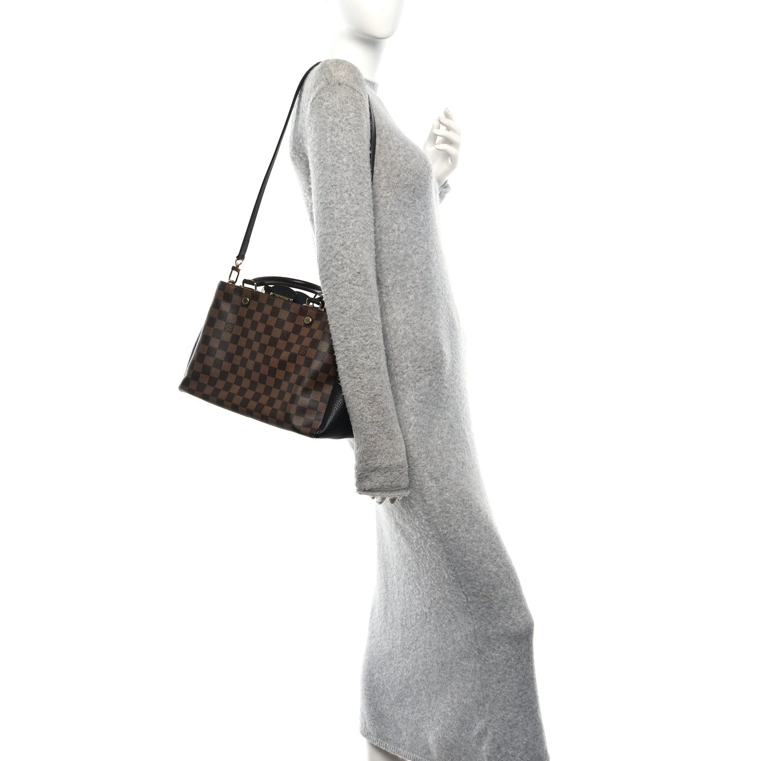Louis Vuitton Damier Ebene Cuir Taurillon Brittany Black