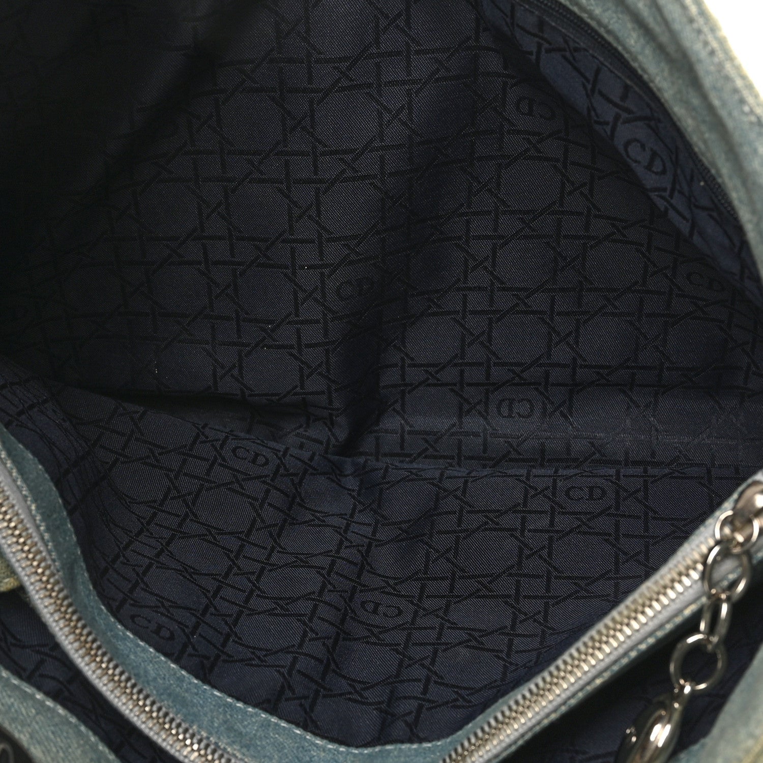 Christian Dior Denim Cannage Lady Dior Light Blue