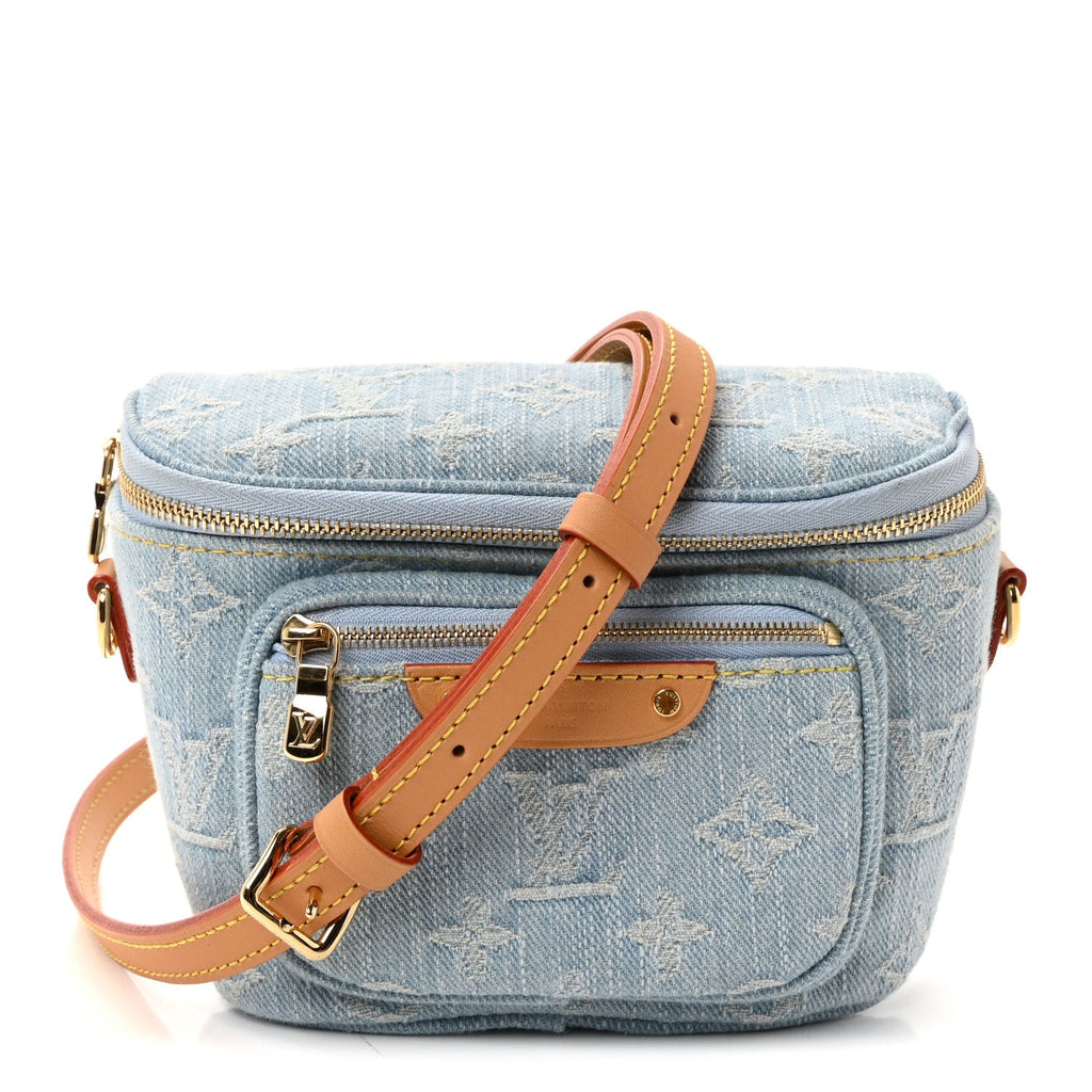 Louis Vuitton Monogram Denim Mini Bumbag Sky Blue