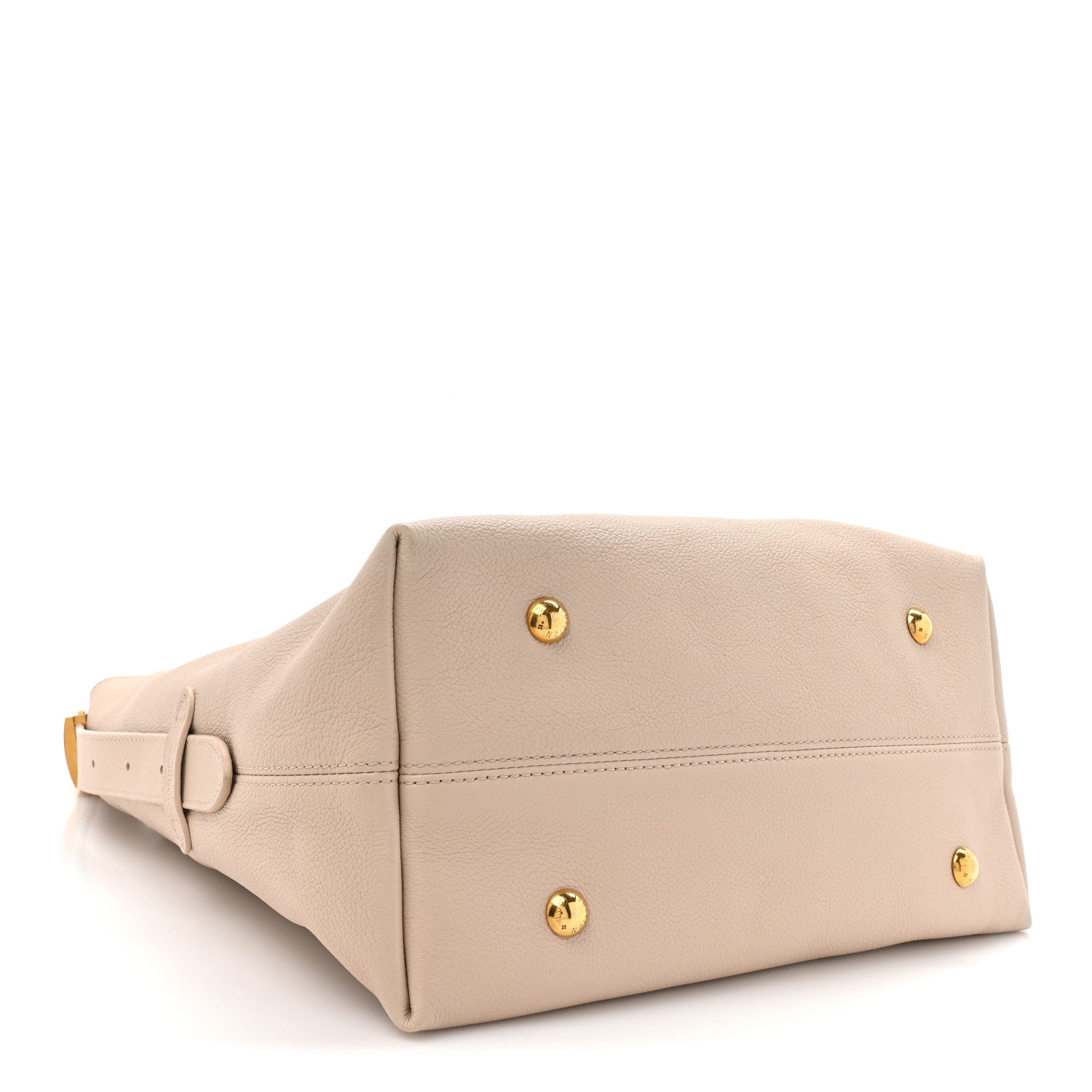 Louis Vuitton Grained Calfskin Low Key Hobo MM Limestone