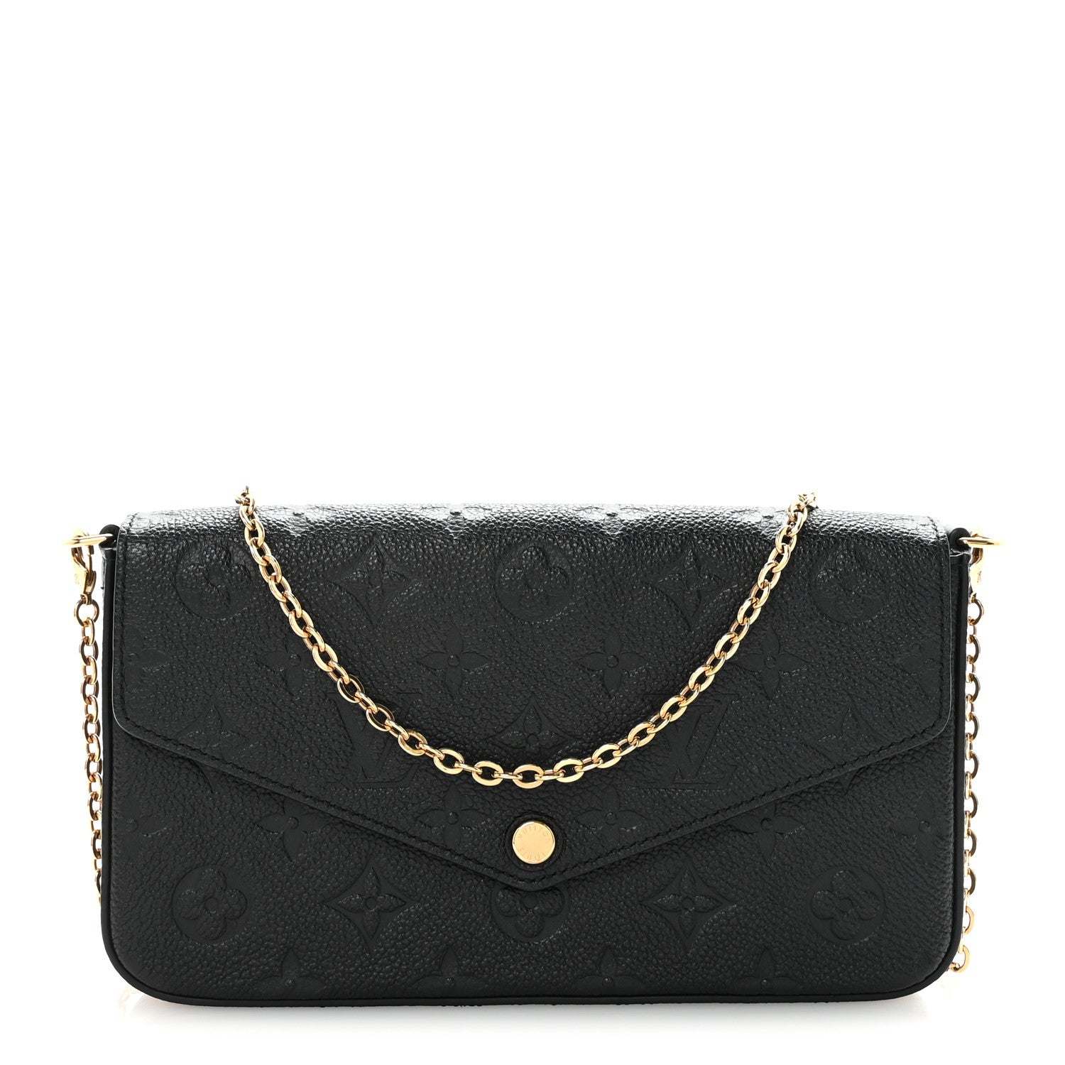 Louis Vuitton Empreinte Pochette Felicie Chain Wallet Black
