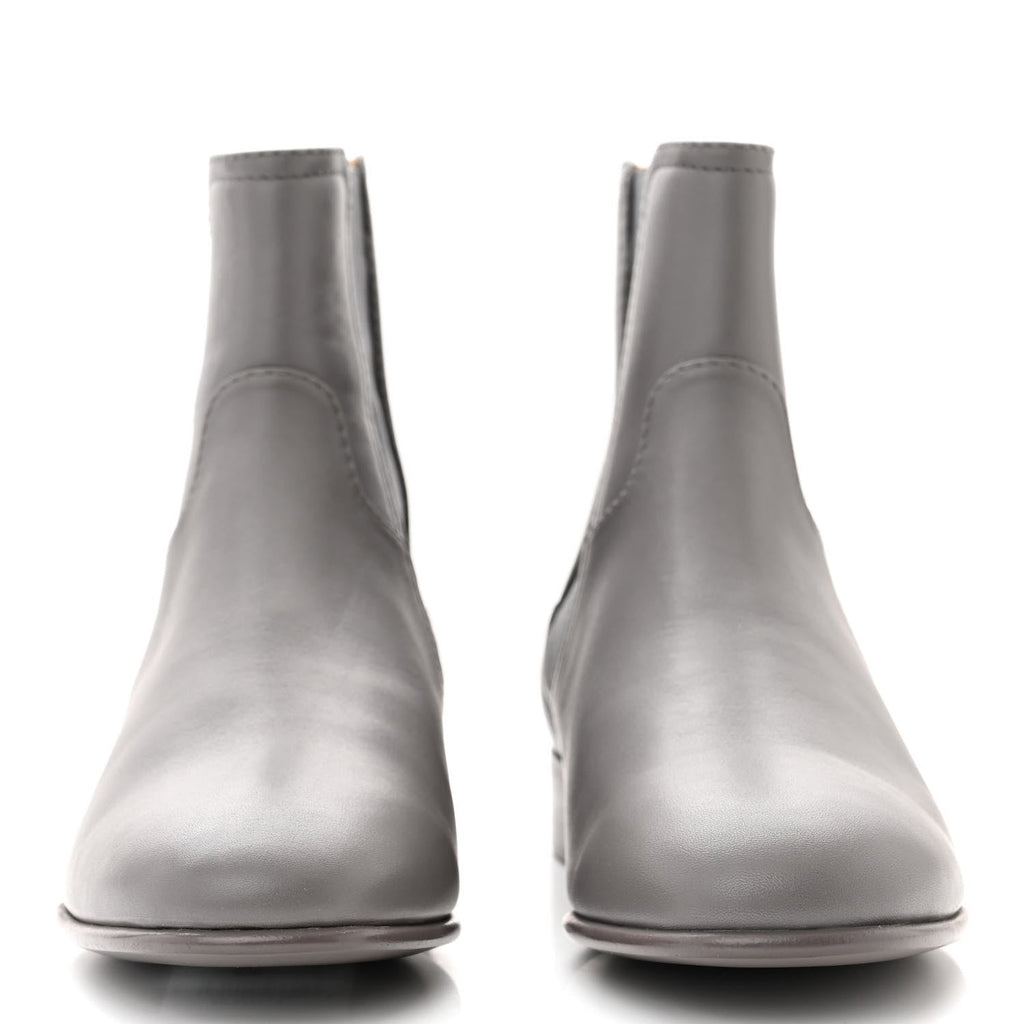 Calfskin Elastic Short Boots 36.5 Grey