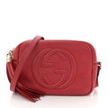 Gucci Pebbled Calfskin Small Soho Disco Bag Vibrant Red