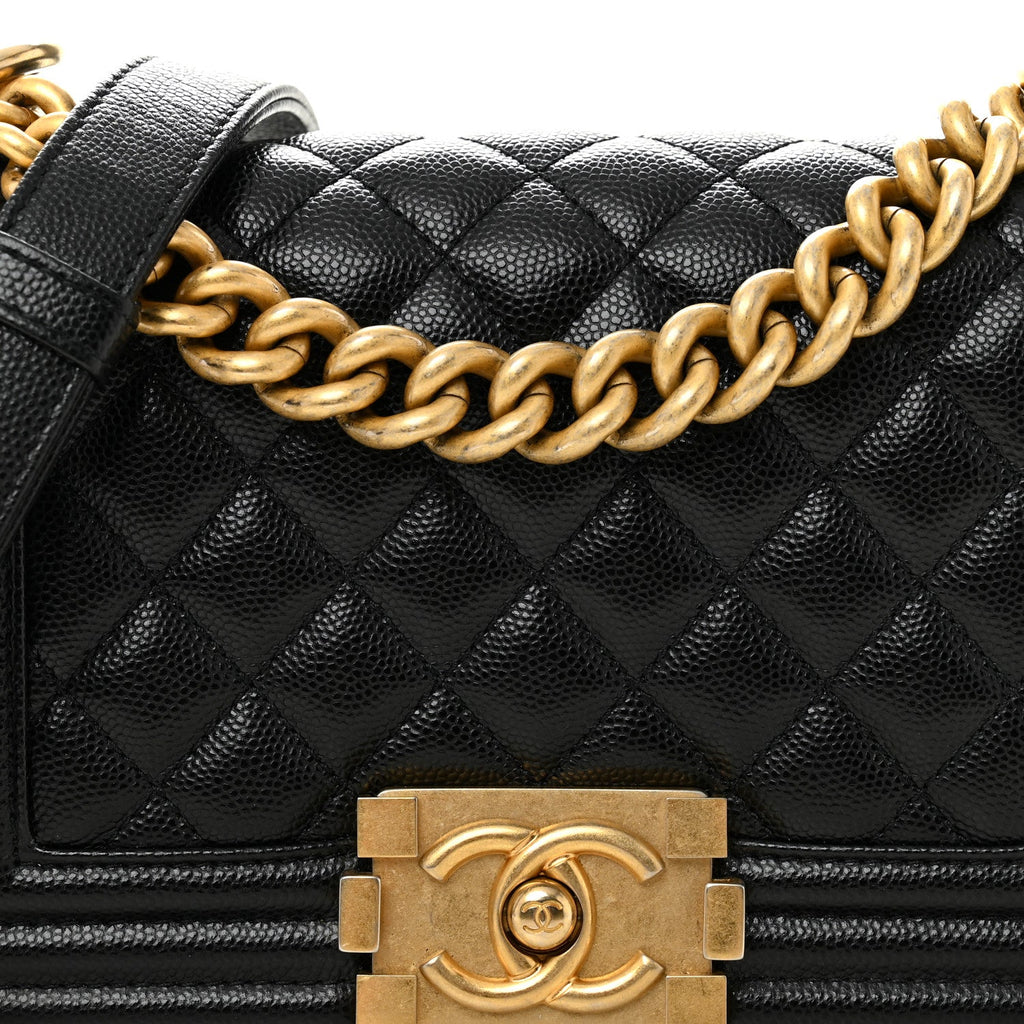 Chanel Caviar Quilted Small Boy Flap Black