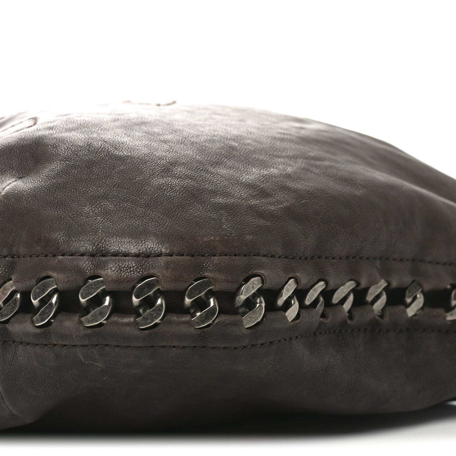 Chanel Calfskin Modern Chain Hobo Brown