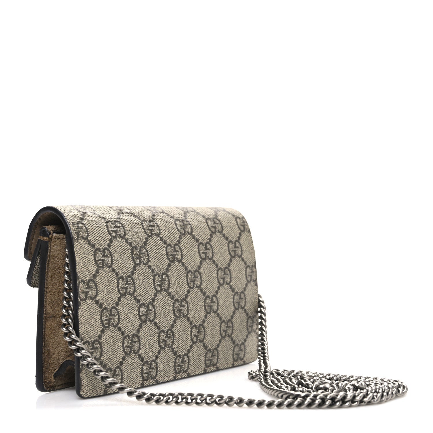 Gucci GG Supreme Monogram Super Mini Dionysus Shoulder Bag Taupe