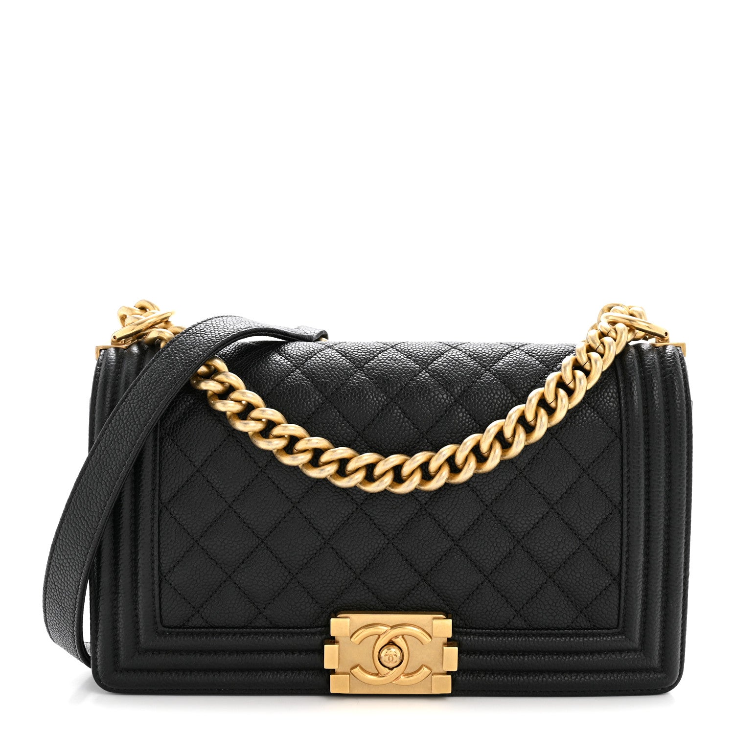 Chanel Caviar Quilted Medium Boy Flap Black
