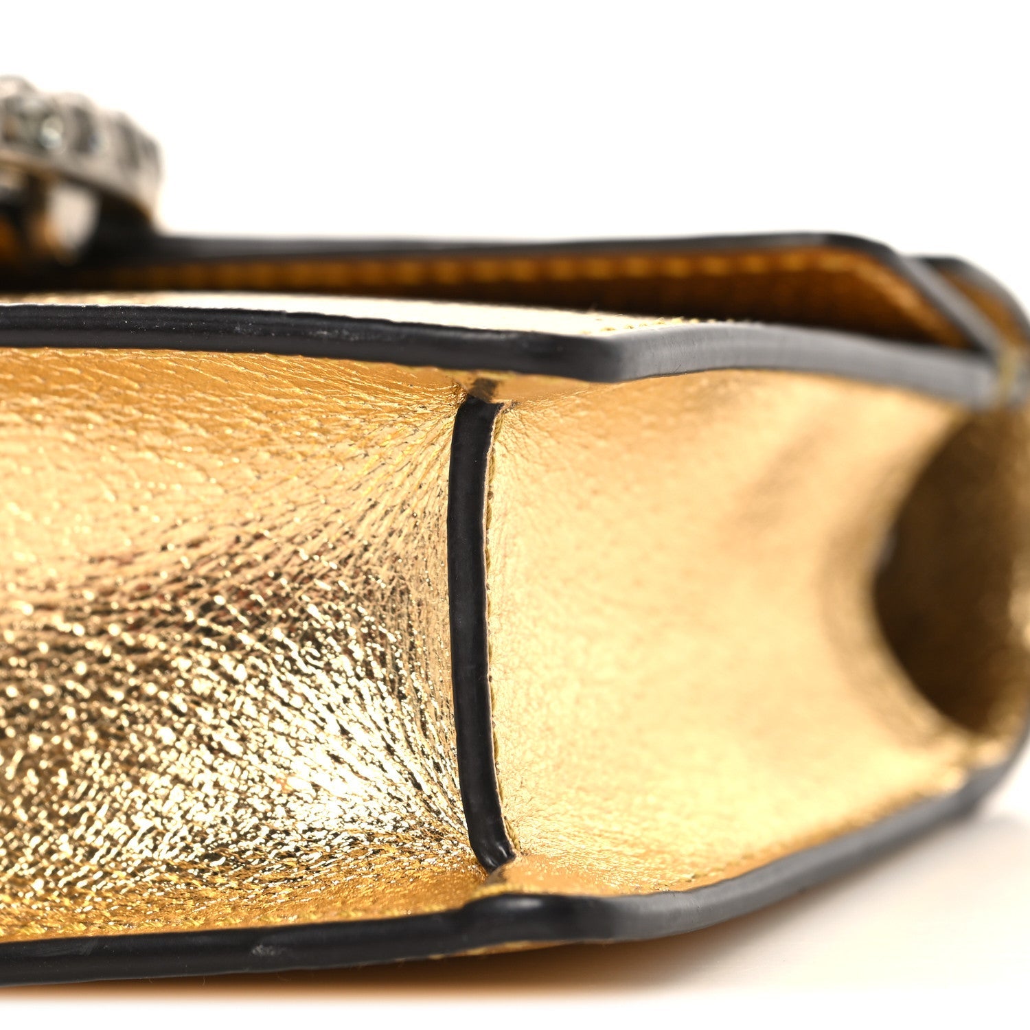 Gucci Metallic Calfskin Super Mini Dionysus Shoulder Bag Gold