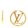 Louis Vuitton Metal Louise Hoop Earrings Gold