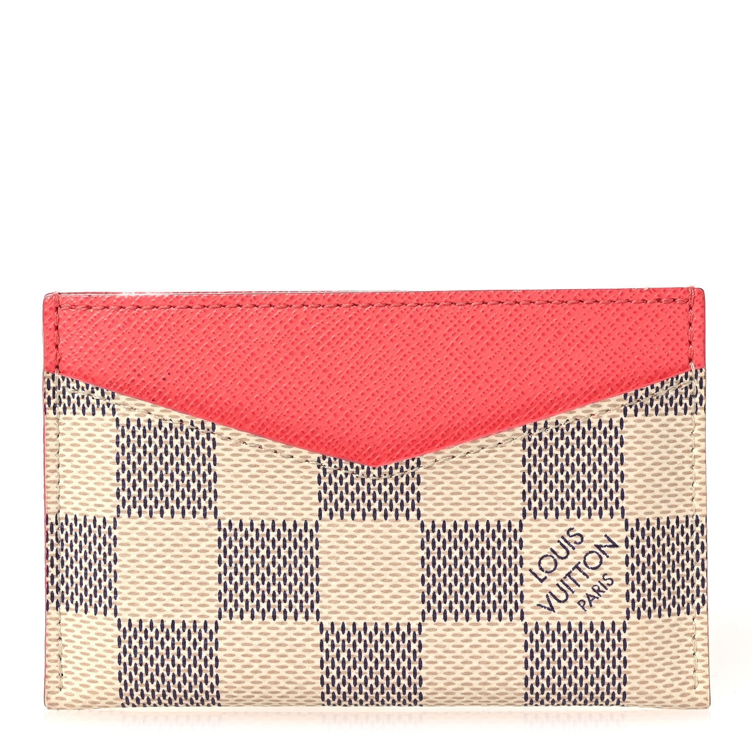 Louis Vuitton Damier Azur Daily Card Holder Rose Papaye