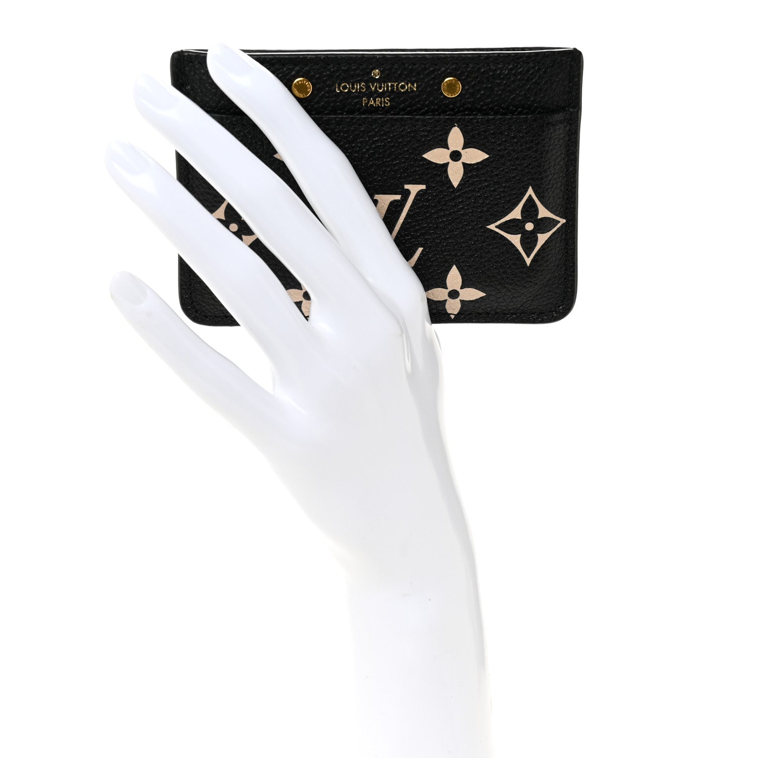Louis Vuitton Empreinte Card Holder Black Beige