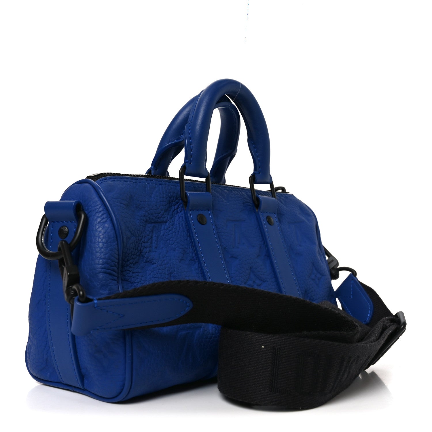 Louis Vuitton Monogram Taurillon Keepall Bandouliere 25 Racing Blue